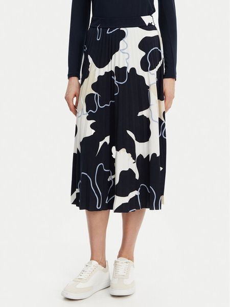 Tom Tailor Spódnica plisowana 1045295 Granatowy Regular Fit. Niebieskie spódnice damskie Tom Tailor, bez wzorów, z syntetyku, plisowane. Za 159.99 zł.