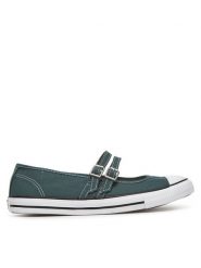 Converse Baleriny Chuck Taylor All Star Dainty Mary Jane A13797C Zielony. Zielone balerinki damskie Converse, bez wzorów, z materiału, retro, bez obcasa, bez zapięcia. Za 209.99 zł.