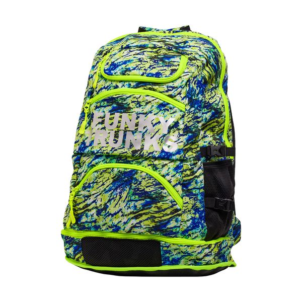 Plecak sportowy FUNKY TRUNKS Elite Squad Scaled Back. Niebieskie plecaki męskie Funky Trunks, bez wzorów, z tkaniny, sportowe. Za 299.00 zł.