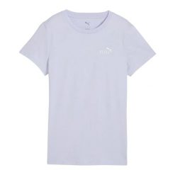 Damska Koszulka Z Logo ESS No.1 Small. Fioletowe bluzki damskie Puma, bez wzorów, casualowe, bez kołnierzyka, bez ramiączek. Za 108.99 zł.