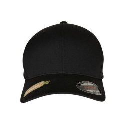 Czapka Z Daszkiem Z Poliestru Z Recyklingu. Czarne czapki damskie FLEXFIT, bez wzorów. Za 84.99 zł.