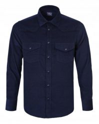 Wygodna Koszula z Delikatnego Sztruksu - Pako Jeans - Granatowa. Niebieskie koszule męskie Pako Jeans, m, bez wzorów, z bawełny, casualowe, bez kołnierzyka, bez ramiączek. Za 169.00 zł.