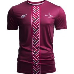 Koszulka funkcyjna męska Łotwa Pyeongchang 2018 TSMF800 - bordowy. Czerwone t-shirty męskie 4F, m, bez wzorów, z dzianiny, bez kołnierzyka, bez ramiączek. W wyprzedaży za 103.99 zł.