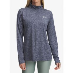 Bluza damska Under Armour UA Tech Twist 1/2 Zip. Niebieskie bluzy damskie Under Armour, s, bez wzorów, sportowe, bez ramiączek, bez kaptura. Za 125.99 zł.