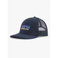 Czapka z daszkiem Patagonia P-6 Logo LoPro Trucker Hat - new navy. Niebieskie czapki damskie Patagonia, bez wzorów, sportowe. Za 142.99 zł.