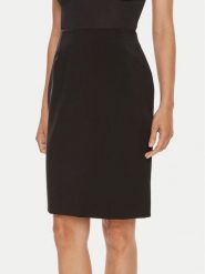 Boss Spódnica ołówkowa Vileah 50490036 Czarny Slim Fit. Czarne spódnice damskie Boss, bez wzorów, z wełny, ołówkowe. Za 499.99 zł.