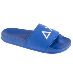 Klapki na basen męskie, Slippers Logo. Niebieskie klapki męskie SUN68, bez wzorów, bez zapięcia. Za 109.99 zł.