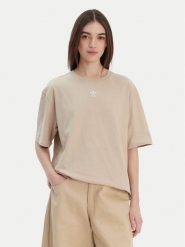 Adidas T-Shirt Essentials Boyfriend KD1368 Beżowy Oversize. Brązowe t-shirty damskie Adidas, xl, bez wzorów, z bawełny, bez kołnierzyka, bez ramiączek. Za 109.99 zł.