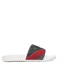 Guess Klapki FMJODE ELE19 Zielony. Zielone klapki męskie Guess, z aplikacjami, z syntetyku, bez zapięcia. Za 199.99 zł.