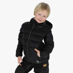 Kurtka puchowa junior hiking wodoodporna wiatroszczelna Östersund 2.0. Czarne kurtki męskie SWEDEMOUNT, m, bez wzorów, z puchu, sportowe, bez kaptura. Za 499.99 zł.