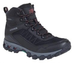 Buty trekkingowe męskie Karrimor Exmoor Mid. Czarne trekkingi męskie Karrimor, na jesień, z materiału, bez zapięcia. Za 409.99 zł.