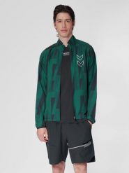 Kurtka z dresu Hummel Court Aop. Zielone kurtki sportowe męskie Hummel, m, bez wzorów, z dresówki, bez kaptura. Za 225.50 zł.