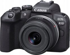 Aparat Canon EOS R10 + RF-S 18-45 mm f/4.5-6.3 IS STM + adapter EF-EOS R (5331C038). Aparaty bezlusterkowce Canon. Za 5,008.99 zł.