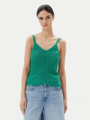 Vero Moda Top Peru 10326463 Zielony Regular Fit. Zielone topy damskie Vero Moda, xl, bez wzorów, z bawełny, bez kołnierzyka, bez ramiączek. Za 89.99 zł.