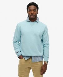 Superdry Bluza Essential Logo Crew z bawełną i recyklowanym poliestrem —. Niebieskie bluzy damskie Superdry, s, bez wzorów, z bawełny, bez ramiączek, bez kaptura. Za 301.95 zł.