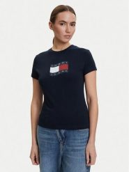 Tommy Jeans T-Shirt DW0DW22781 Granatowy Regular Fit. Niebieskie t-shirty damskie Tommy Jeans, m, bez wzorów, z bawełny, bez kołnierzyka, bez ramiączek. Za 149.99 zł.