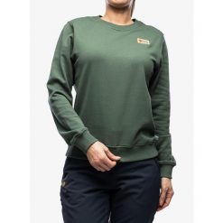 Bluza bawełniana damska Fjallraven Vardag Sweater. Zielone bluzy damskie Fjällräven, xs, bez wzorów, z bawełny, casualowe, bez ramiączek, bez kaptura. Za 329.99 zł.