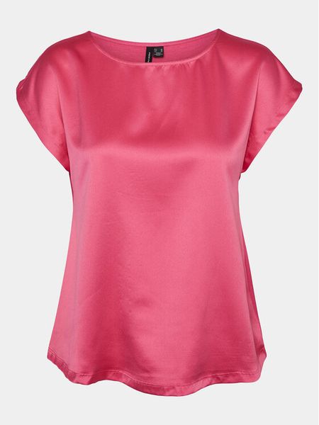 Vero Moda Bluzka Merle 10305151 Różowy Regular Fit. Czerwone bluzki damskie Vero Moda, s, bez wzorów, z syntetyku, bez kołnierzyka, bez ramiączek. Za 69.99 zł.