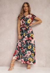 Czarna Sukienka Oiva. Czarne sukienki damskie Renee, do pracy, na lato, s, bez wzorów, z wiskozy, biznesowe, bez kołnierzyka, bez ramiączek, maxi. Za 39.99 zł.