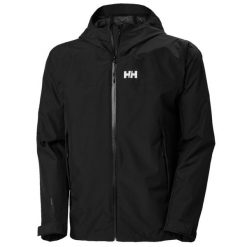 Aktywna kurtka narciarska Helly Hansen Ocean Bound. Czarne kurtki sportowe męskie Helly Hansen, na zimę, m, bez wzorów, bez kaptura, narciarskie. Za 783.50 zł.
