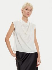 Imperial Bluzka RGJ9IDG Biały Regular Fit. Białe bluzki damskie Imperial, l, bez wzorów, z syntetyku, bez kołnierzyka, bez ramiączek. Za 119.99 zł.