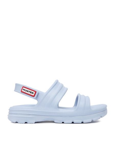 Hunter Sandały HUN8761 Niebieski. Niebieskie sandały damskie Hunter, bez wzorów, z syntetyku, bez obcasa, na płaskiej podeszwie, bez zapięcia. Za 139.99 zł.