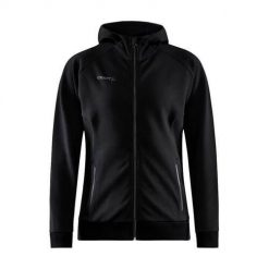 Bluza sportowa damska Craft Core Soul Full Zip. Czarne bluzy damskie Craft, m, bez wzorów, sportowe, bez ramiączek, z kapturem. Za 455.00 zł.