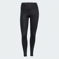 Legginsy z grafiką All Me Essentials. Czarne legginsy damskie Adidas, bez wzorów, z dzianiny. Za 239.00 zł.