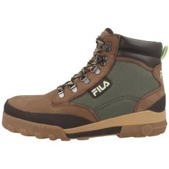 Buty turystyczne męskie Fila Grunge II Mid CVS trapery. Brązowe buty zimowe męskie Fila, bez wzorów, bez obcasa, bez zapięcia. Za 344.00 zł.