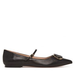Baleriny TWINSET. Czarne balerinki damskie Twinset, bez wzorów, bez obcasa, bez zapięcia. Za 579.99 zł.