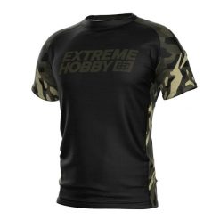Koszulka Sportowa Techniczna Męska EXTREME HOBBY JUNGLE PANTHER. Czarne koszulki sportowe męskie EXTREME HOBBY, m, bez wzorów, z elastanu, bez ramiączek, do biegania. Za 149.00 zł.