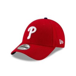 Czapka z daszkiem New Era MLB Philadelphia Pillies. Czerwone czapki damskie New Era, bez wzorów, sportowe. Za 151.50 zł.