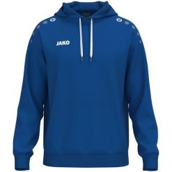 Bawełniana bluza z kapturem Jako One. Niebieskie bluzy damskie Jako, m, bez wzorów, z bawełny, eleganckie, bez ramiączek, z kapturem. Za 227.20 zł.