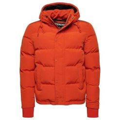 Kurtka puchowa z kapturem Superdry Everest. Brązowe kurtki męskie Superdry, m, z aplikacjami, z elastanu, klasyczne, z kapturem. Za 670.60 zł.