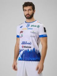 4F Koszulka meczowa replika domowa z sezonu 2025/26 męska 4F x Ślepsk Suwałki - biała L. Białe t-shirty męskie 4F, l, bez wzorów, z dzianiny, bez kołnierzyka, bez ramiączek. Za 179.99 zł.