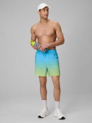 4F Spodenki plażowe boardshorty męskie - niebieskie XXL. Niebieskie szorty męskie 4F, bez wzorów, z materiału. Za 99.99 zł.
