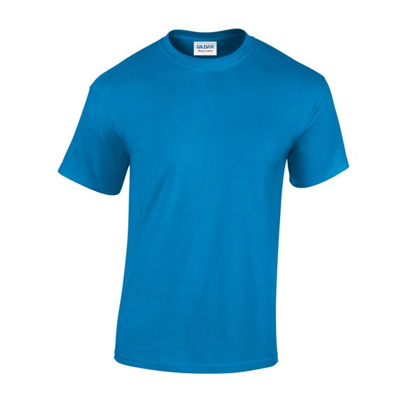 Ciężka Bawełniana Koszulka Unisex Dla Dorosłych. Niebieskie bluzki damskie GILDAN, s, bez wzorów, z bawełny, sportowe, bez kołnierzyka, bez ramiączek. Za 32.99 zł.