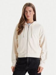 Calvin Klein Jeans Bluza Monogram LV047F208G Beżowy Relaxed Fit. Brązowe bluzy damskie Calvin Klein Jeans, s, bez wzorów, z bawełny, bez ramiączek, bez kaptura. Za 449.99 zł.