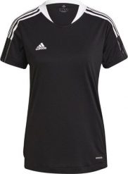 Adidas Koszulka damska adidas Condivo 21 Training Jersey czarna GM7582 S. Czarne bluzki damskie Adidas, s, bez wzorów, z jersey, bez kołnierzyka, bez ramiączek. Za 122.94 zł.