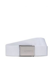 Lacoste Pasek Męski RC2012 Biały. Białe paski męskie Lacoste, z materiału. Za 209.99 zł.