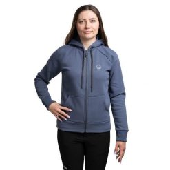 Bluza trekkingowa damska Flow 3 W Hoody Women. Niebieskie bluzy damskie WILD COUNTRY, s, bez wzorów, bez ramiączek, bez kaptura. Za 279.99 zł.