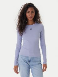 Tommy Jeans Bluzka DW0DW20178 Niebieski Slim Fit. Niebieskie bluzki damskie Tommy Jeans, l, bez wzorów, z bawełny, bez kołnierzyka, bez ramiączek. Za 189.99 zł.