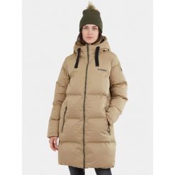 Płaszcz Zimowy Damski Fundango Vanessa. Brązowe płaszcze damskie FUNDANGO, na zimę, bez wzorów, eleganckie, bez kołnierzyka, bez kaptura. W wyprzedaży za 499.00 zł.