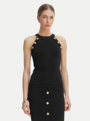 Guess Bluzka G6GR10 Z0625 Czarny Regular Fit. Czarne bluzki damskie Guess, s, z aplikacjami, z syntetyku, bez kołnierzyka, bez ramiączek. Za 320.99 zł.