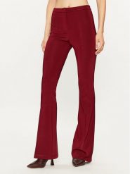 Pinko Spodnie materiałowe Hulka 100054 A04I Bordowy Regular Fit. Czerwone spodnie materiałowe damskie Pinko, bez wzorów, z materiału. Za 619.99 zł.