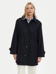 Tommy Hilfiger Parka Essential WW0WW43742 Granatowy Regular Fit. Niebieskie parki damskie Tommy Hilfiger, bez wzorów, z bawełny, bez kaptura. Za 649.99 zł.