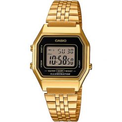 Zegarek męski Casio LA680WEGA-1ER, Quartz, 28mm, 3ATM. Czarne zegarki męskie Casio, bez wzorów. Za 253.05 zł.