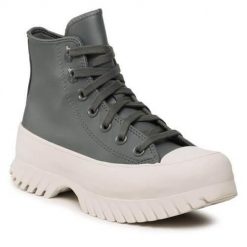 Buty do chodzenia damskie Converse Ctas Lugged 2. Szare obuwie sportowe damskie Converse, bez wzorów, z materiału, bez zapięcia, trekkingowe. Za 426.25 zł.
