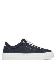 Tommy Hilfiger Tenisówki Th Foxing Platform Washed Canvas FW0FW09172 Niebieski. Niebieskie trampki i tenisówki damskie Tommy Hilfiger, bez wzorów, z materiału, bez zapięcia. Za 359.99 zł.