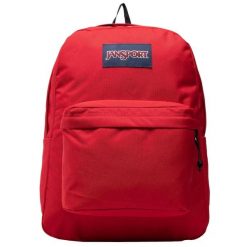Plecak sportowo-turystyczny dla dorosłych Superbreak Backpack pojemność 26 L. Czerwone plecaki męskie Jansport, bez wzorów, z materiału, sportowe. Za 129.99 zł.